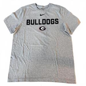 Nike University of Georgia Bulldogs Men's Gray T-Shirt Size Large